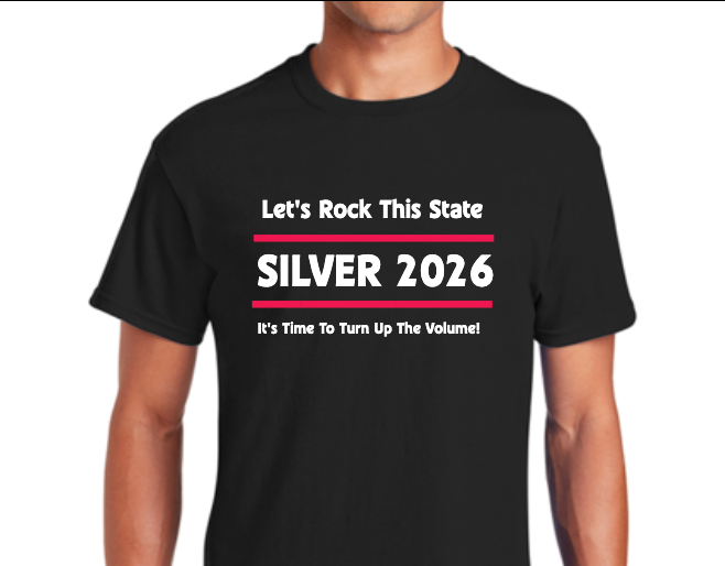 Marcus Silver 2026 Campaign T-shirt (Front)